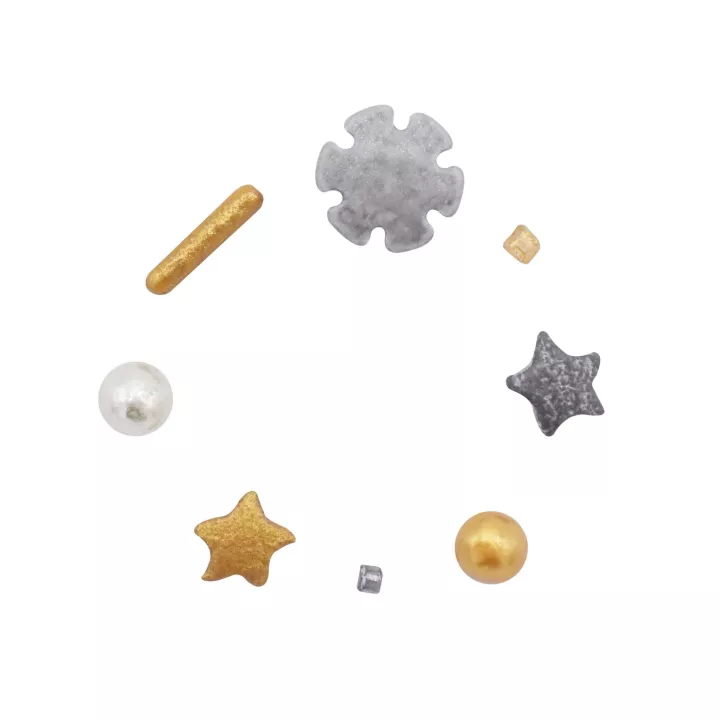 Assortimento di decorazioni natalizie oro/argento