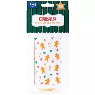 12 Feuilles pour bento cake Christmas