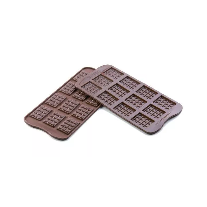 Molde de silicone para mini tabletes de chocolate