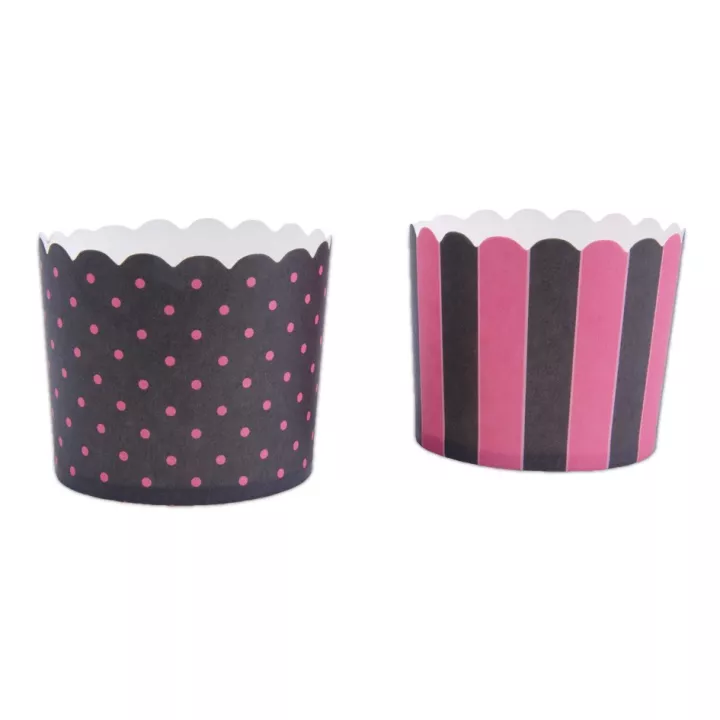 Caixa reta cinza e rosa x 12