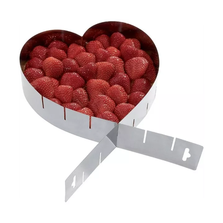 Forma de confeitaria ajustável em formato de coração