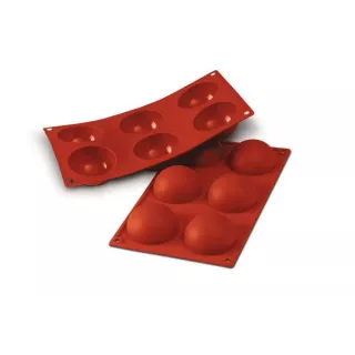 Molde de silicone semiesférico de 6 cavidades, 70 mm