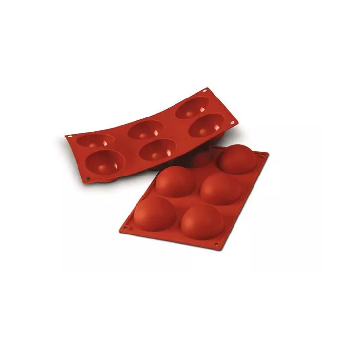 Molde de silicone semiesférico de 6 cavidades, 70 mm