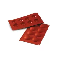 Molde de silicone semiesférico de 8 cavidades, 50 mm