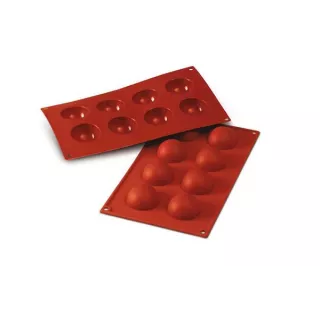 Silikon-Halbkugelform mit 8 Kavitäten, 50 mm