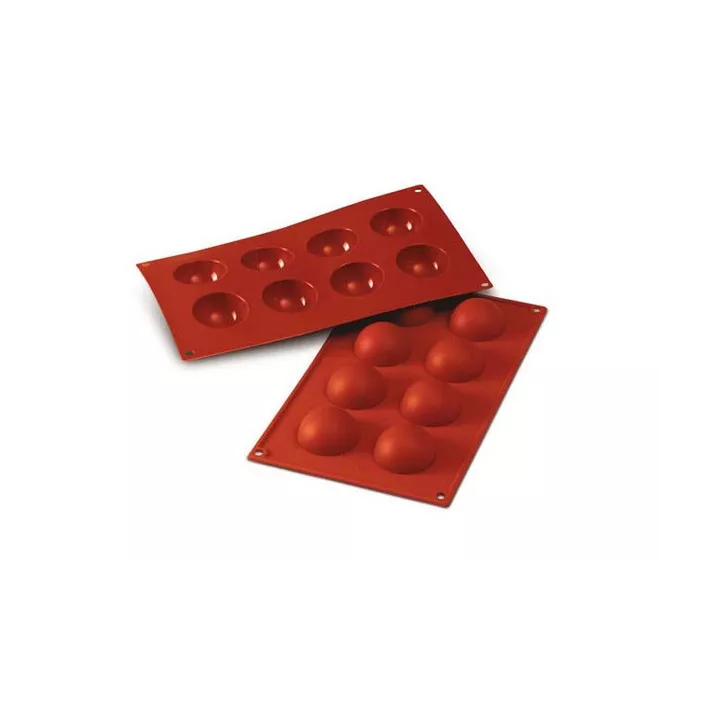 Molde de silicone semiesférico de 8 cavidades, 50 mm