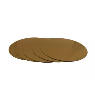 Fundo de 28 cm em cartão dourado x 5
