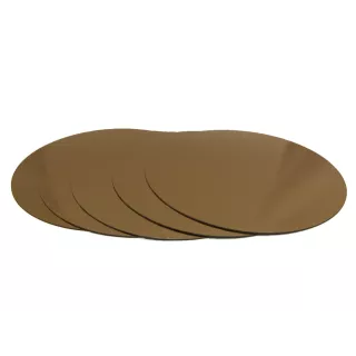 Fundo de 26 cm em cartão dourado x 5