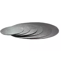 Base fina e redonda para bolo, prateada, 30 cm