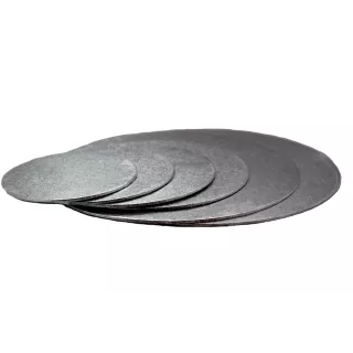 Base fina e redonda para bolo, prateada, 35 cm