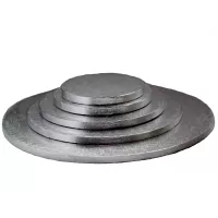 Fondo redondo grueso de plata para pasteles 30 cm