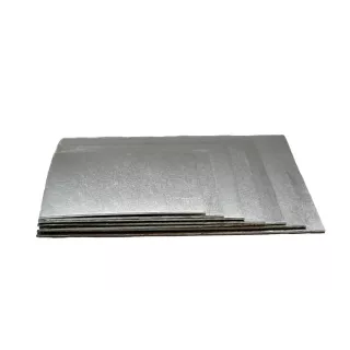 Fond fin Carré argenté 27 cm