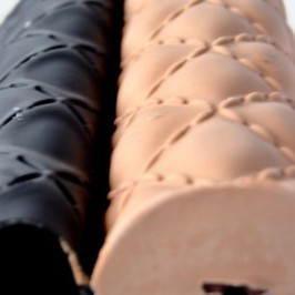 Bûche chocolat coeur de griottes façon bavarois